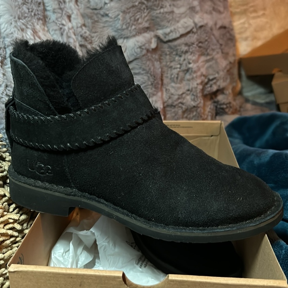 Ugg brand
Size 6 1/2
Black 
Woman leather